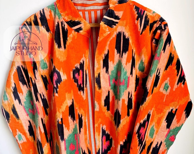 Luxury cotton velvet jacket for women's | party jackets | wear in your home | wear in her friends wedding | wear in her date for your boy.