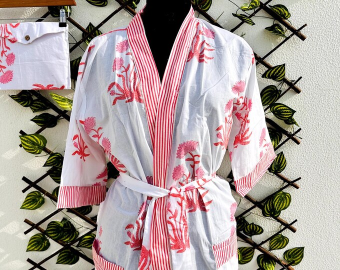 Natural Soft Waffle Linen Robe For Women Men Unisex Kimono Bride Waffle Robe Bathrobe Perfect Gift For Her Wedding, Anniversary or Christmas