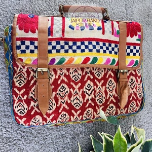 Sacs en kantha 100 % pur coton | sacs de transport pour le maquillage et les chiffons | Sacs en kantha à poignée supérieure | cartables pour enfants | Cadeau pour Noël