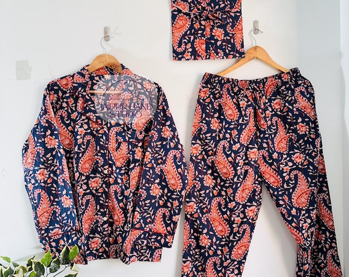 100% cotton made fabric cotton Pj set | Handmade women suit | women night suit | bridesmaid suit | summer wear Pj set | Gift for Christmas.