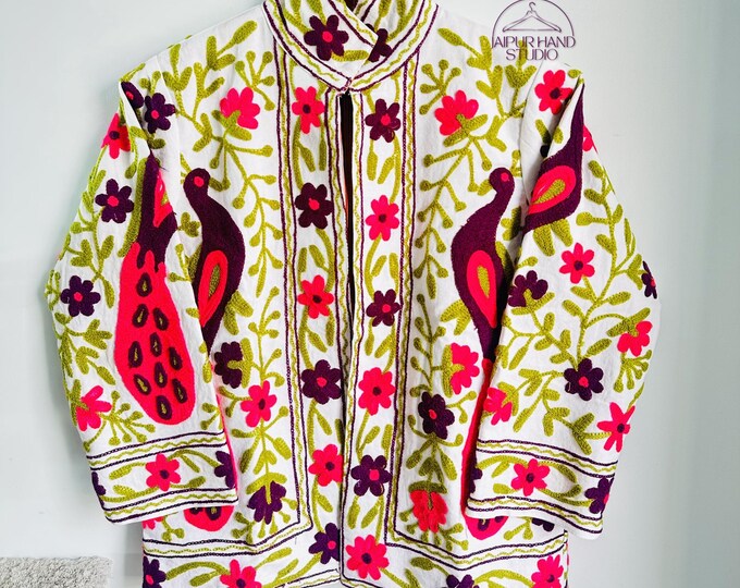 Party wear boho jackets | women outdoor wear jackets| Handmade Embroidery short coats| winter wear jacket | Bridesmaid jacket | Gift for her