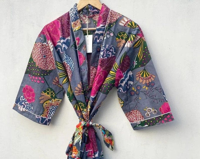 100% Cotton kimono Robes, dresses, Pure cotton Kimono, Cotton Kimono, Festival Clothing, Kimono Kaftan, Oriental Kimono, Women's robes