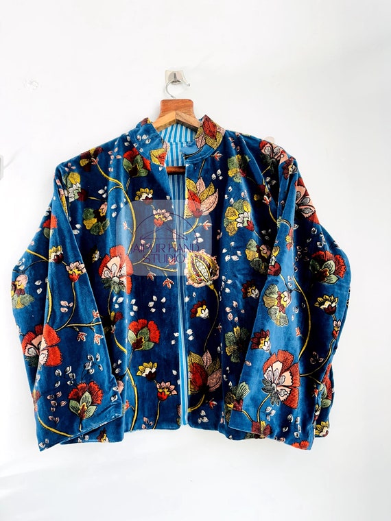 Indian made velvet jackets, made by Indian velvet cotton fabric, women's wear coat, outdoor jackets, winter wear jacket, boho & hippie coat.