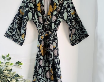 100% Handmade Embroidery suzani robes | women wear long jacket | winter wear suzani robes with belt | wedding wear robe | Gift for Christmas