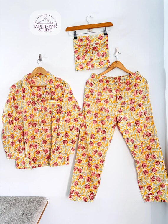 Indian design new cotton Pj set | cotton Pj sets | night suit | sleepwear suit | women's pajama set | summer wear suit | Gift for your MOM.