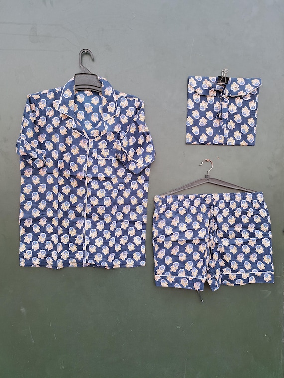 handmade cotton fabric made pj sets | women's wear | luxury shorts and shirts | soft cotton made suit | this design is so OSM | Gift for her