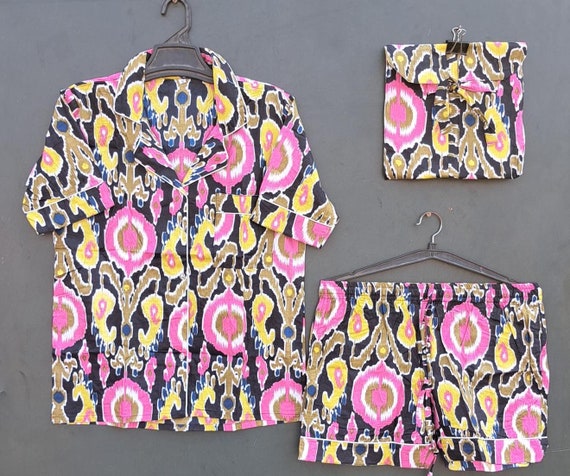 Short sleeve Pajama sets, Summer Pajama sets PJ sets, Bridesmaid Pajama sets, Cotton sleepwear, Lightweight cotton pajamas, Bridesmaid gifts