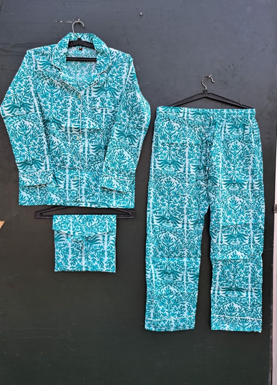 Indian 100% Cotton Wear, Women's Pajama Set's, Pajama Set, Floral Print Pajama Set's, Bridesmaid, Pajama Set, Gift for Her