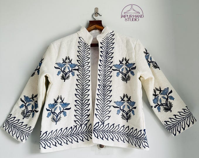 Hand block print cotton jackets | Women winter wear jackets | Handmade jackets | Party wear coat | Bridesmaid jackets | Gift for Christmas.