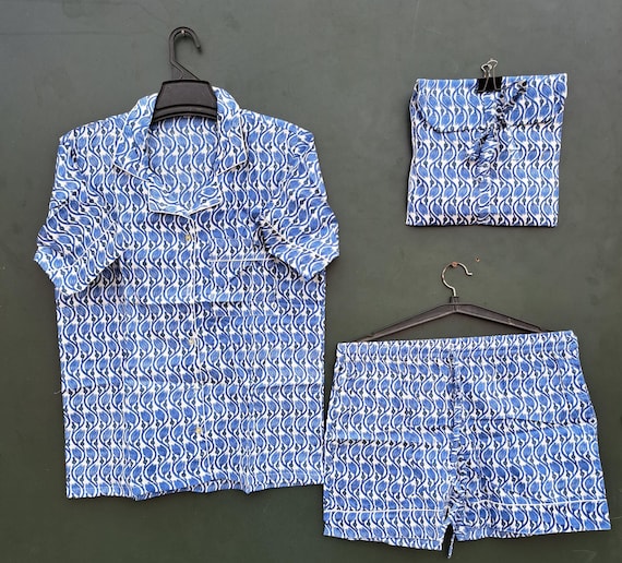 Indian Handmade cotton pajama set | Bohemian pajama | soft cotton pajama set | Cotton sleepwear for women | Bridal pajama | gift for her