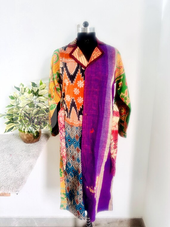 Indian made assorted jackets for women's, vintage kantha kimono bath robe for women's, wear in winter, wear in her wedding, Gift for her.