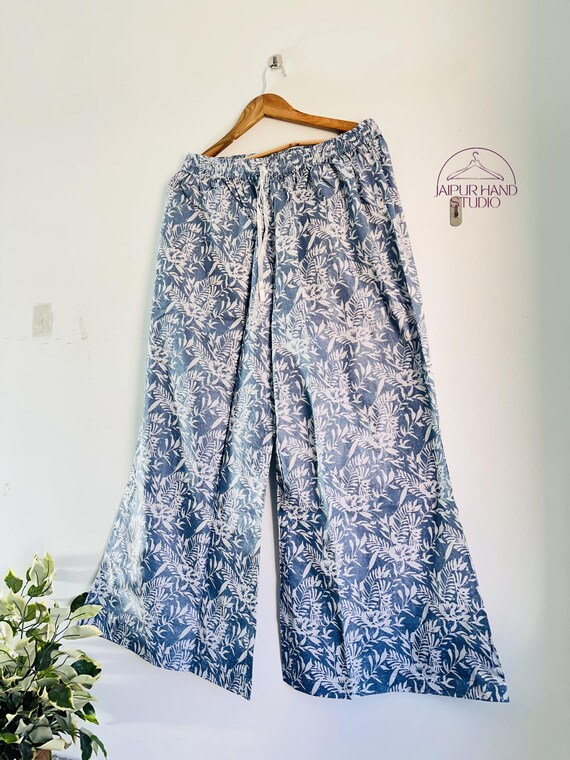 Indian made cotton palazzo | Hand block print pajama | Women wear comfortable pants | women yoga wear pants | Bridesmaid pant | Gift for her