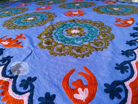 Beautiful home decor suzani bedcovers | Suzani bedsheet | Suzani tapestry | Handmade blankets | Bridesmaid suzani throws | Gift for her.