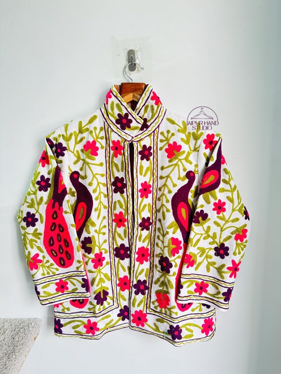 Party wear boho jackets | women outdoor wear jackets| Handmade Embroidery short coats| winter wear jacket | Bridesmaid jacket | Gift for her