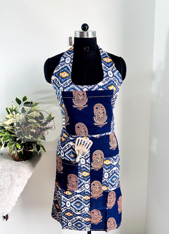 Assorted pattern Vintage Kantha Handmade Patchwork Quilted Apron, Bohemian Cotton Apron, Apron for woman/Christmas gift/kitchen apron