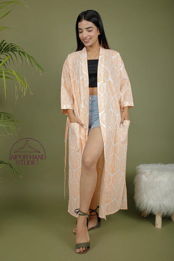 100% Cotton Kimono Robes | women wedding bridesmaid Robe | Shower Maternity Robe Bath robe | Dressing Gown | Beachwear kimono | Gift for her