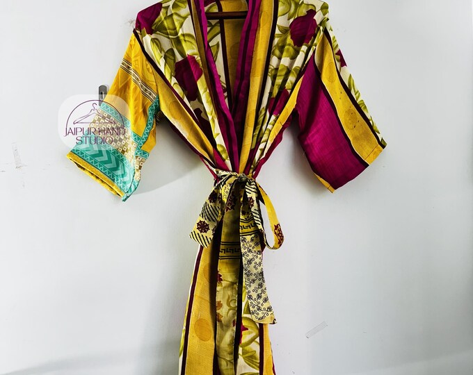 Handmade silk kimono robes | Wedding wear kimono | Silk made beach wear robes | women wear kimono | Bridesmaid kimono robes | Gift for her.