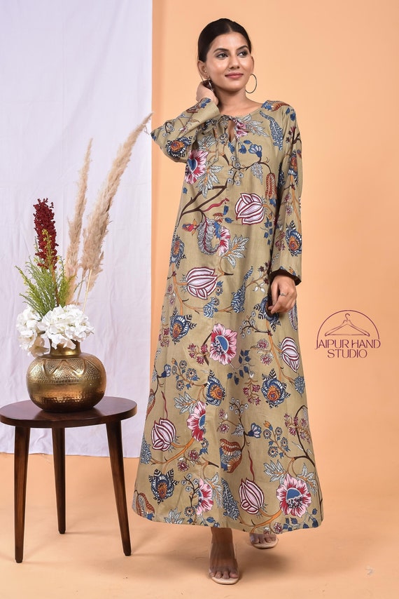 Cotton long midi dress | Women wear midi dress | Party wear dress | Summer wear midi dress | Bridesmaid dress | Gift for Christmas.