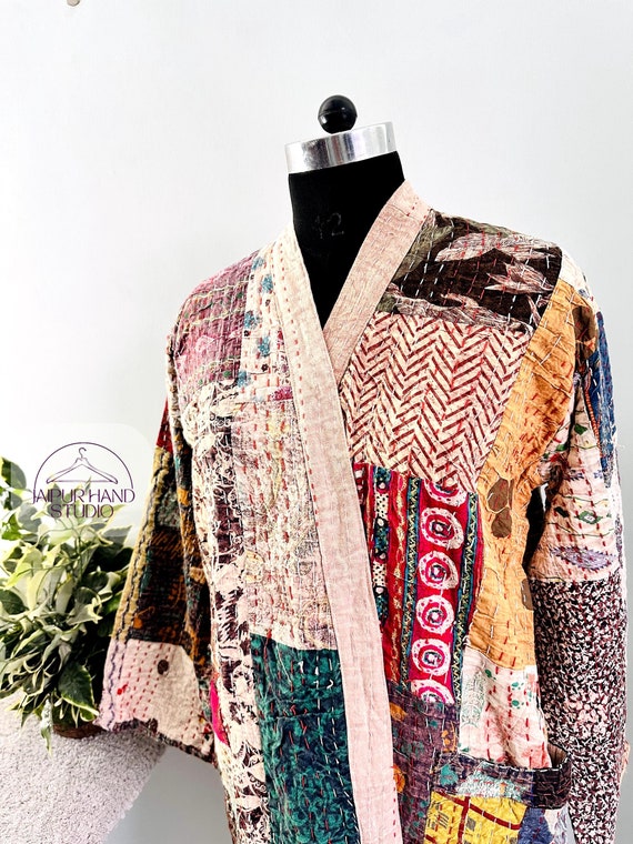 Kantha Kimonos | Patchwork Kantha Jacket | Indian Kimono Jacket | Women Winter Jacket | Ladies Kantha Coat | Assorted Kantha Jacket
