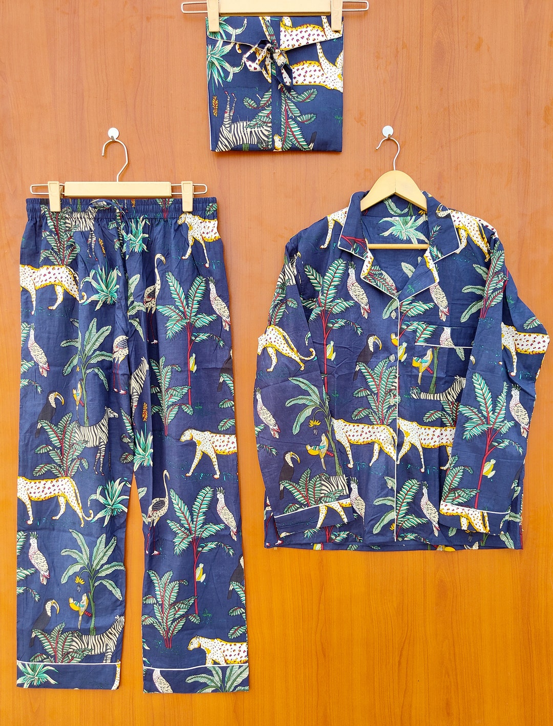 Indian Hand Block Print Cotton Pajama Set 100 Cotton Light Ultrasoft