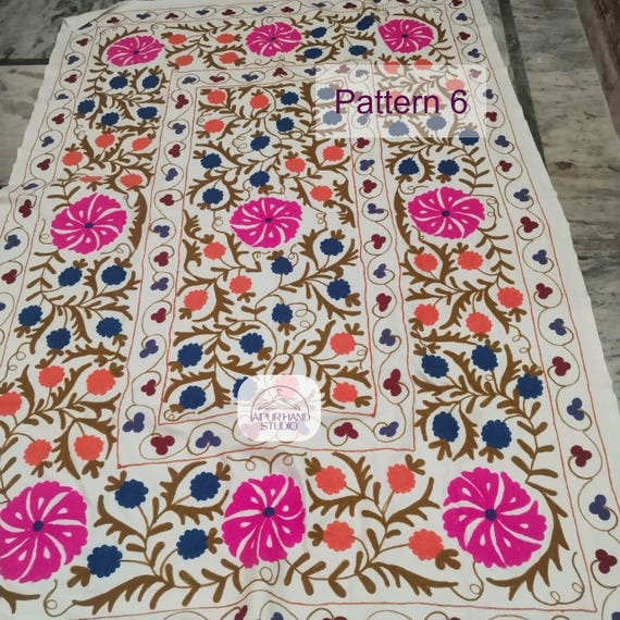 Beautiful niddle work Embroidery suzani tapestry | Handmade suzani bedcovers | suzani bedsheet | Suzani soft blankets | Gift for Christmas.