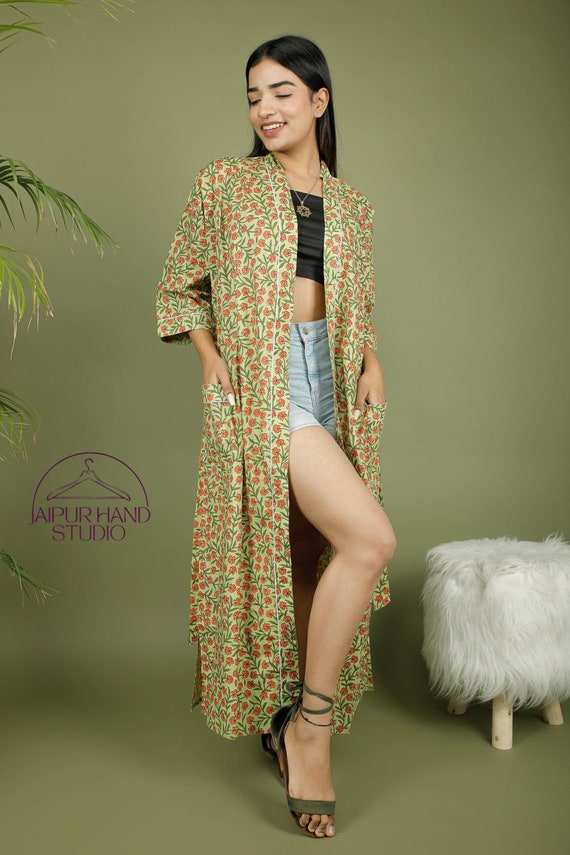 Beautiful floral print kimono| Handmade cotton bath robes | Women sleepwear kimono | Beach wear robes | Bridesmaid robe | Gift for Christmas