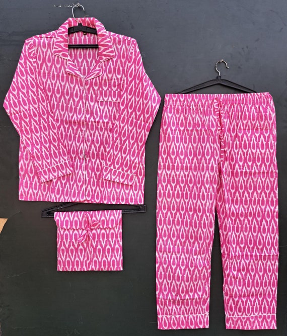 Summer cotton block printed Shorts Pajama set Pj Set, Women comfortable Nightwear,sleepwear Pj set,Bridesmaid Pj set,Bridal party Pajama set