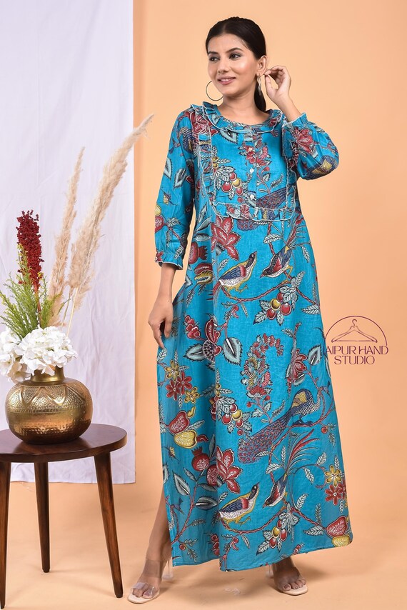 Floral print women wear dress| Wedding wear long midi dress| women festive wear dress| Handmade dress| Bridesmaid dress| Gift for Christmas.