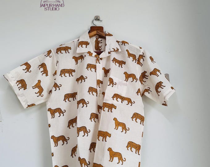 Animal block print soft cotton shirts | Women wear half and full sleeve shirts | Women sleepwear shirts | Bridesmaid shirts | Gift for her.