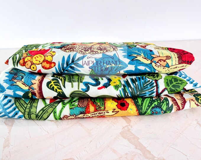 Hand Printed Cotton Fabric, Block Print Handmade Fabric, Indian Cotton Fabric By The Yard, Sewing Fabric, Quilting Fabric, Dress Fabric