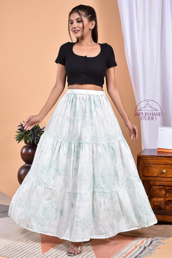 Cotton wrap women wear skirts | Handmade wedding wear skirts | Block print Night wear maxi skirt | Bridesmaid skirts | Gift for Christmas.