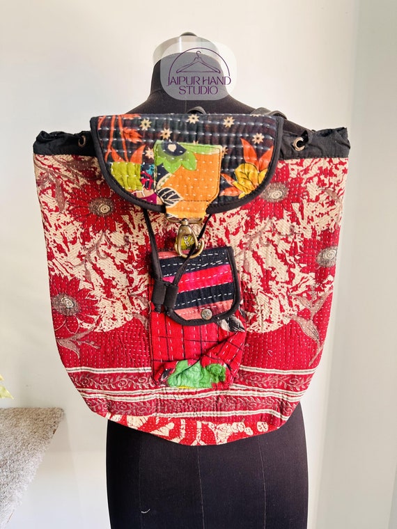 Indian made kantha shoulder bags | women makeup and cloths carry bags | Kids school bags | vintage kantha made beautiful bags | Gift for her