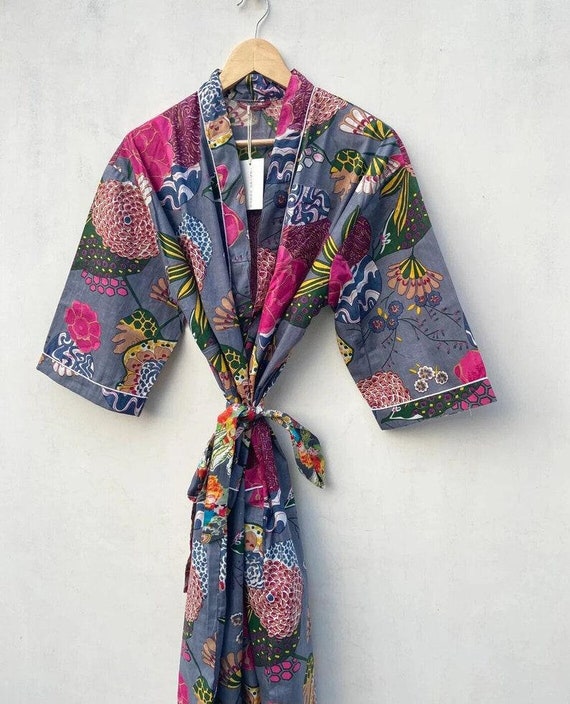 100% Cotton kimono Robes, dresses, Pure cotton Kimono, Cotton Kimono, Festival Clothing, Kimono Kaftan, Oriental Kimono, Women's robes