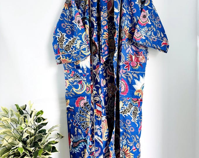 Whole Sale Lot Of Cotton Kimono Robe Dressing Gown, wedding robe Block Print Bridesmaid Robe, Summer Nightwear bathrobe beachwear