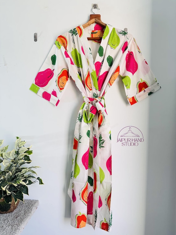 100 % pure cotton kimono robes | Women night wear robes | wedding wear robes | summer wear robe | Bridesmaid robes | Gift for Christmas.