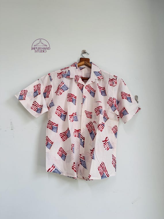 American flag print cotton shirts | Home wear comfortable shirts | women night wear shirts | Bridesmaid shirts | Gift for her.