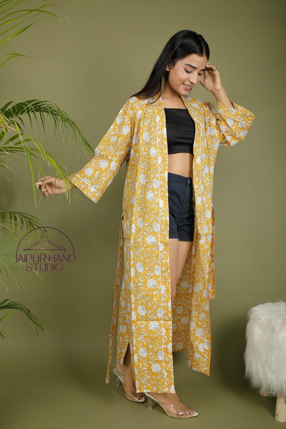 100% pure cotton robes | women night wear gown | Women wedding wear robes | Long sleeve printed robe | Bridesmaid robes | Gift for Christmas