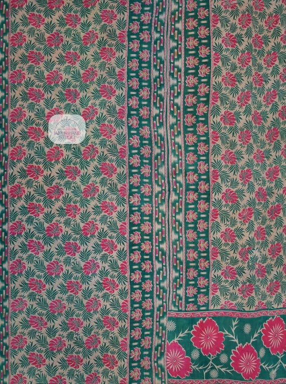 Handmade kantha reversible blanket | Kantha bedcovers | Beautiful kantha tapestry | Printed home decor kantha | Gift for Christmas.