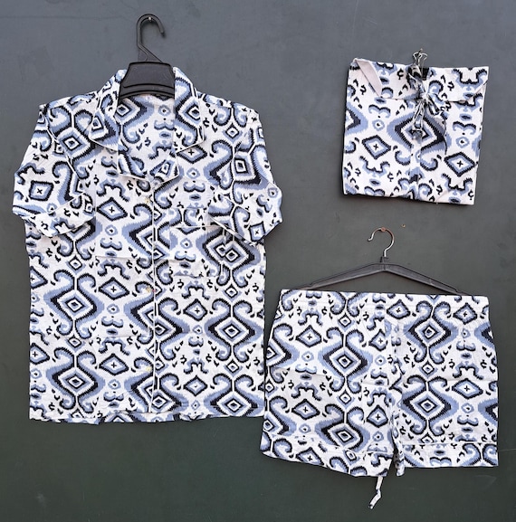 Cotton Pajama and Shirt | Indian Pj Set for Women's | Summer Dress Cotton Pj Set | Floral Block Print Pj Night Suit | Gifts for Her girl.