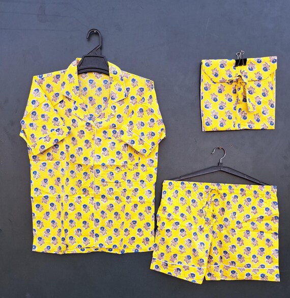 100% cotton fabric made women night suit | short sleeve Pj set | short Pj wear in summer | women's sleepwear | cute Pj set for women's.