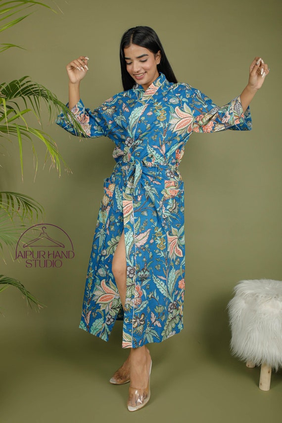 Women wear dressing gown | Pure cotton made bath robes| Women wear kimono | Long sleeve robes | Bridesmaid kimono robes | Gift for Christmas
