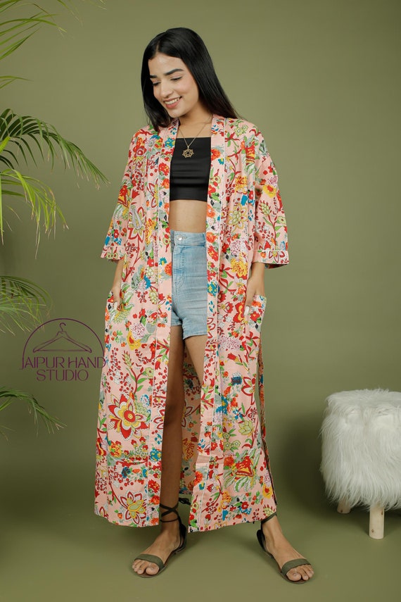 Luxury cotton kimono robes | women wear kimono | Boho floral print robes | women wedding wear kimono | Bridesmaid robes | Gift for Christmas