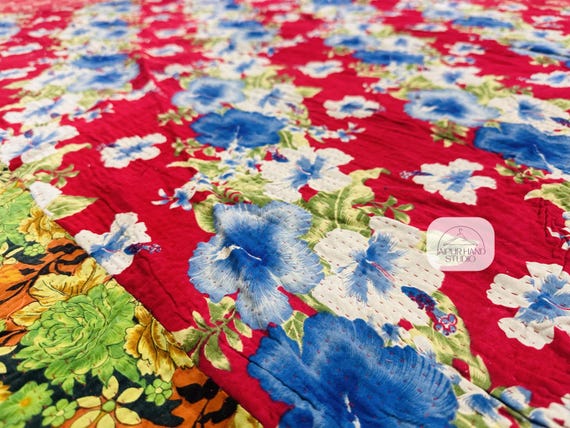 Old vintage kantha Quilts | Handmade kantha bedspread | Kantha wall hanging throws | Kantha bedsheet | Reversible blanket | Gift for her.