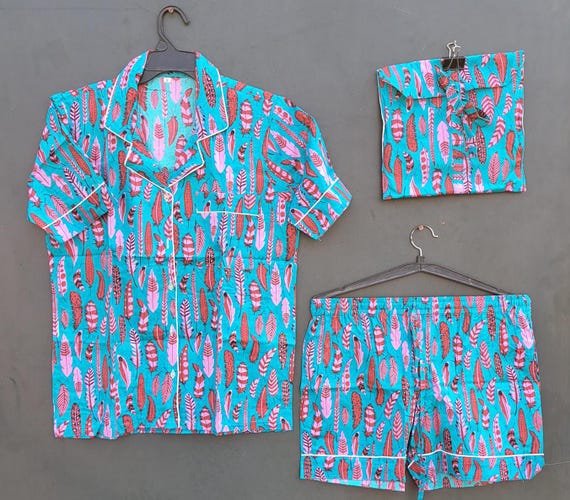 100% Cotton Pajama Set, Unique Gift for Her, Plus Size Nightwear, Luxurious Women's Long Sleepwear Pajamas Set, Bridesmaid Gift