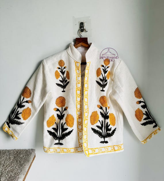Women wear cotton long sleeve jacket | Hand block print cotton TNT jacket | Party wear jacket | Bridesmaid jackets | Gift for winter.