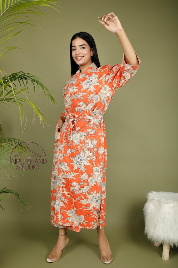 100% Cotton Kimono Robes | women wedding wear bridesmaid Robe | Shower Maternity Robe | women Bath robe and Dressing Gown | Gift for her.