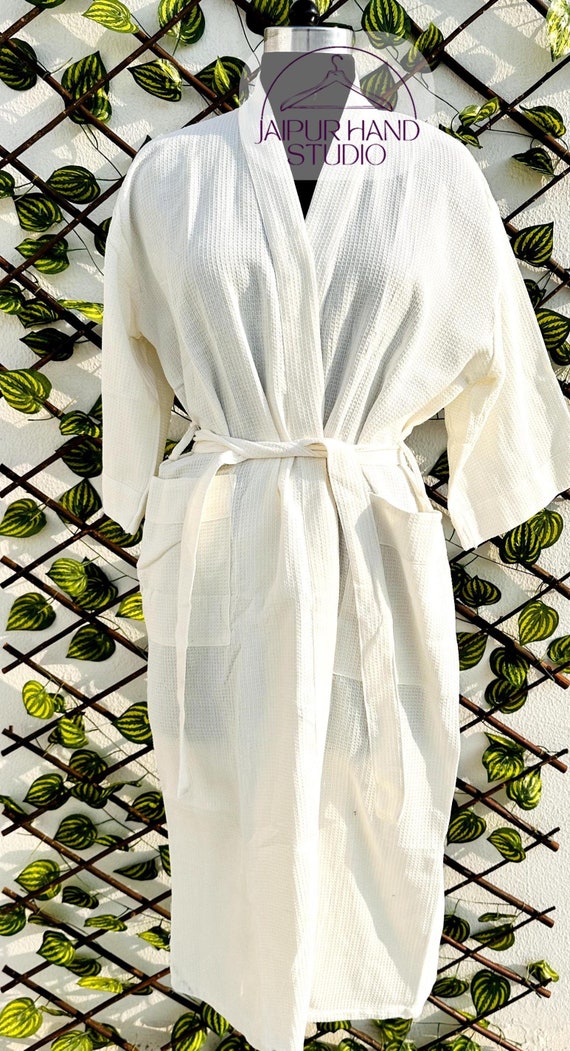 Natural Soft Waffle Linen Robe For Women Kimono Bride Robe Bathrobe Bridesmaid Robes Perfect GiftForHer Wedding Or Anniversary Indian Kimono