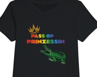 Princess T-Shirt, Black, Carnival/Mardi Gras | Gift Idea for Children/Kids | Watch Out, Princess