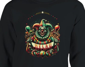 Jester Unisex Sweatshirt - Funny Gift Idea // Carnival // Clown Mask // Mardi Gras / Women's/Men's Various Sizes S - 5XL
