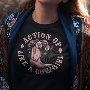 T-shirtmaat S-5XL Cowgirl als cadeau of cadeau-idee voor dames en heren // Cowgirl Cowboyhoed // Cowgirllaarzen //